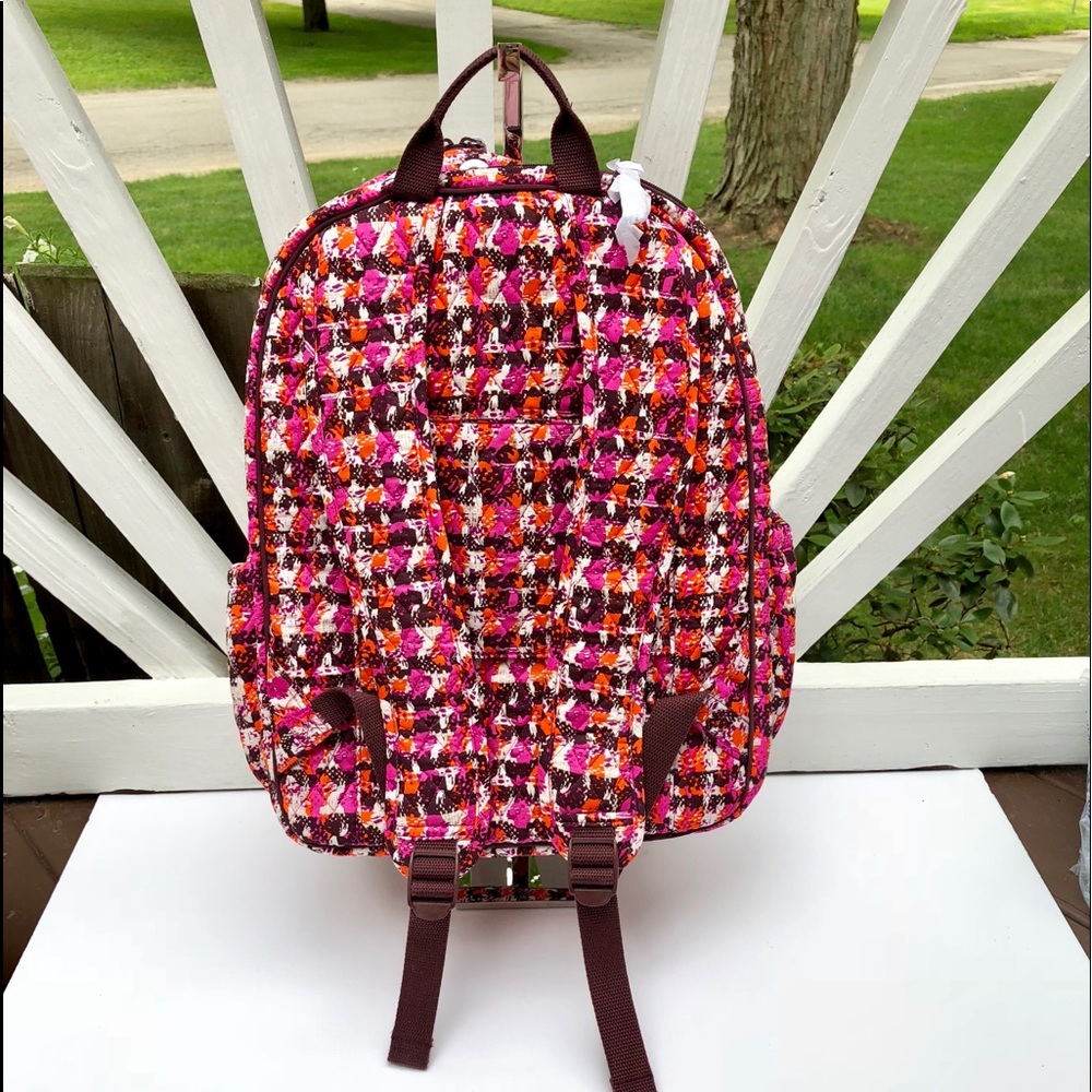 Vera Bradley Campus Tech Backpack laptop Tweed - Picture 6 of 8